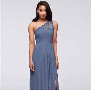 Steel Blue David’s Bridal Dress